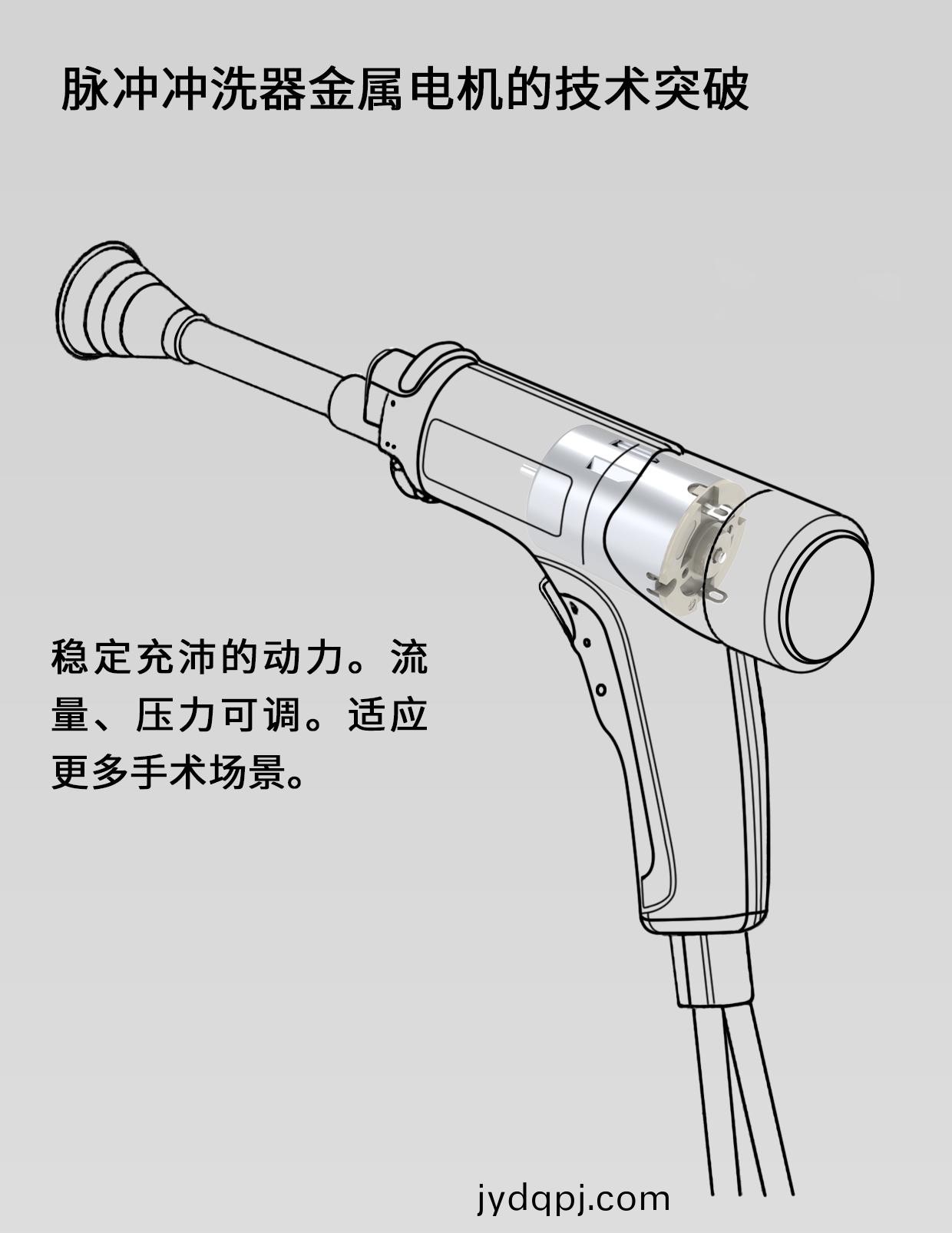 一次性医用电动脉冲冲洗器电机解决方案_医用冲洗系统泵电机-万至达电机