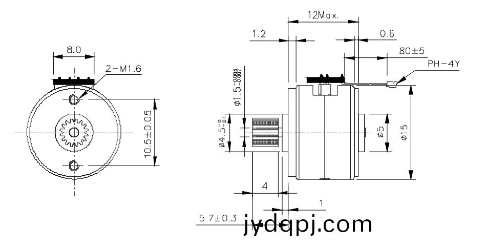 OT-SM15P-278步进电机|微型步进电机|光驱电机|监控摄像头电机|激光打标机电机-万至达电机
