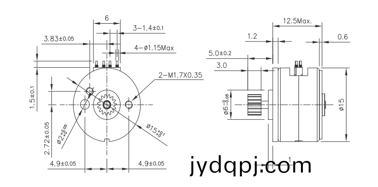 OT-SM15P-369A步进电机|步进电机厂家|步进电机参数|微型打印机电机-万至达电机