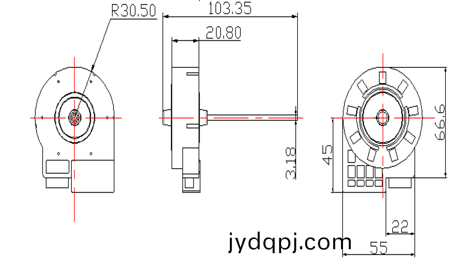 OT-PD02冰箱冷凝器风扇-塑封直流无刷电机-万至达电机